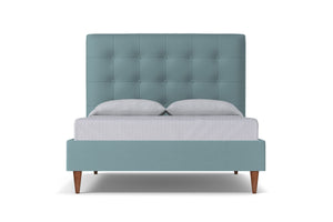Palmer Drive Upholstered Bed :: Leg Finish: Pecan / Size: Full