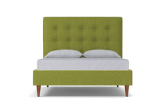 Palmer Drive Upholstered Bed :: Leg Finish: Pecan / Size: Queen