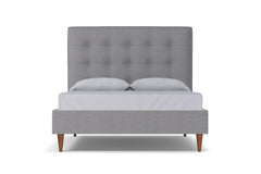 Palmer Drive Upholstered Bed :: Leg Finish: Pecan / Size: Queen