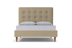Palmer Drive Upholstered Bed :: Leg Finish: Pecan / Size: Queen