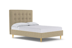 Palmer Drive Upholstered Bed :: Leg Finish: Natural / Size: Queen