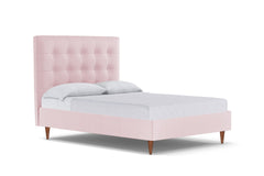 Palmer Drive Upholstered Bed :: Leg Finish: Pecan / Size: Full