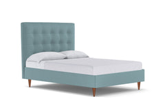 Palmer Drive Upholstered Bed :: Leg Finish: Pecan / Size: Queen