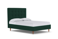 Palmer Drive Upholstered Bed :: Leg Finish: Pecan / Size: King