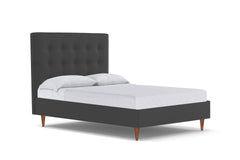Palmer Drive Upholstered Bed :: Leg Finish: Pecan / Size: Queen