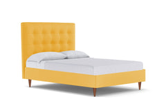 Palmer Drive Upholstered Bed :: Leg Finish: Pecan / Size: California King