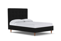 Palmer Drive Upholstered Bed :: Leg Finish: Pecan / Size: King