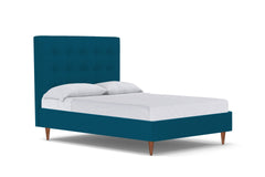 Palmer Drive Upholstered Bed :: Leg Finish: Pecan / Size: California King
