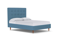 Palmer Drive Upholstered Bed :: Leg Finish: Pecan / Size: King