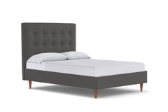 Palmer Drive Upholstered Bed :: Leg Finish: Pecan / Size: Queen