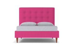 Palmer Drive Upholstered Bed :: Leg Finish: Pecan / Size: Queen