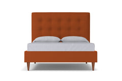 Palmer Drive Upholstered Bed :: Leg Finish: Pecan / Size: King