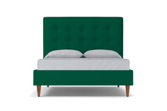Palmer Drive Upholstered Bed :: Leg Finish: Pecan / Size: Queen