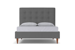 Palmer Drive Upholstered Bed :: Leg Finish: Pecan / Size: Queen