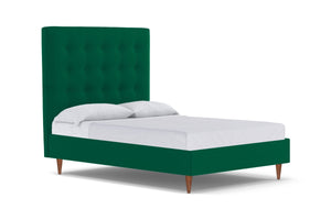 Palmer Upholstered Bed :: Leg Finish: Pecan / Size: Queen Size