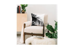 Palm Leaves Black White Vibes Toss Pillow by Anitas Bellas Artwork