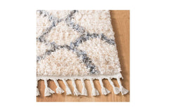 Salacia Fringe Shag Area Rug CREAM