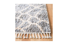 Salacia Fringe Shag Area Rug STORM GREY
