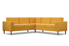 Samson 2pc L-Sectional Sofa :: Leg Finish: Pecan