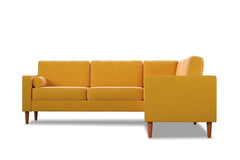 Samson 2pc L-Sectional Sofa :: Leg Finish: Pecan