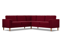 Samson 2pc L-Sectional Sofa :: Leg Finish: Pecan