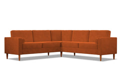 Samson 2pc L-Sectional Sofa :: Leg Finish: Pecan