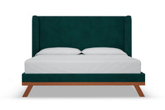 Tatum Upholstered Bed in PEACOCK VELVET - QUEEN