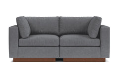 Taylor Plush 2pc Modular Sofa :: Leg Finish: Pecan