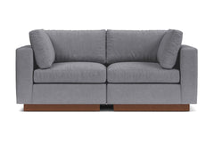 Taylor Plush 2pc Modular Sofa :: Leg Finish: Pecan