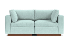 Taylor Plush 2pc Modular Sofa :: Leg Finish: Pecan