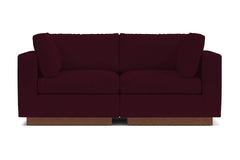 Taylor Plush 2pc Modular Sofa :: Leg Finish: Pecan