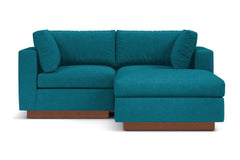 Taylor Plush 3pc Modular Reversible Chaise Sofa :: Leg Finish: Pecan
