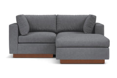 Taylor Plush 3pc Modular Reversible Chaise Sofa :: Leg Finish: Pecan