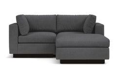 Taylor Plush 3pc Modular Reversible Chaise Sofa :: Leg Finish: Espresso
