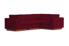 Taylor Plush 4pc Modular L-Sectional Sofa :: Leg Finish: Pecan