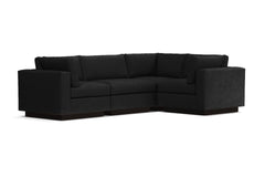 Taylor Plush 4pc Modular L-Sectional Sofa :: Leg Finish: Espresso