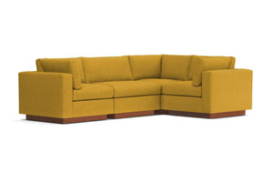 Taylor Plush 4pc Modular L-Sectional Sofa :: Leg Finish: Pecan
