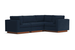 Taylor Plush 4pc Modular L-Sectional Sofa :: Leg Finish: Pecan