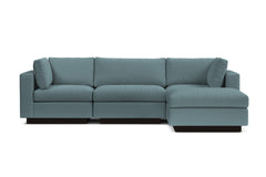 Taylor Plush 4pc Modular Chaise Sectional Sofa :: Leg Finish: Espresso