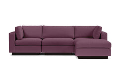 Taylor Plush 4pc Modular Chaise Sectional Sofa :: Leg Finish: Espresso