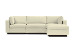 Taylor Plush 4pc Modular Chaise Sectional Sofa :: Leg Finish: Espresso