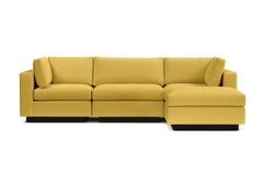 Taylor Plush 4pc Modular Chaise Sectional Sofa :: Leg Finish: Espresso