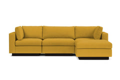Taylor Plush 4pc Modular Chaise Sectional Sofa :: Leg Finish: Espresso