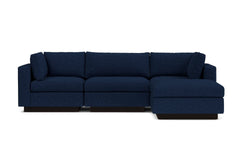Taylor Plush 4pc Modular Chaise Sectional Sofa :: Leg Finish: Espresso
