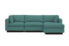 Taylor Plush 4pc Modular Chaise Sectional Sofa :: Leg Finish: Espresso