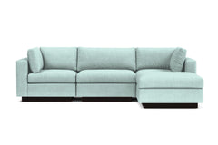 Taylor Plush 4pc Modular Chaise Sectional Sofa :: Leg Finish: Espresso