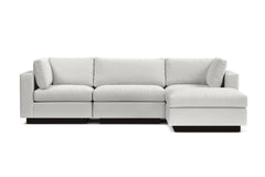 Taylor Plush 4pc Modular Chaise Sectional Sofa :: Leg Finish: Espresso