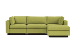 Taylor Plush 4pc Modular Chaise Sectional Sofa :: Leg Finish: Espresso