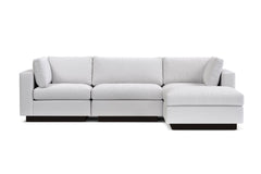Taylor Plush 4pc Modular Chaise Sectional Sofa :: Leg Finish: Espresso