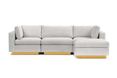 Taylor Plush 4pc Modular Chaise Sectional Sofa :: Leg Finish: Natural